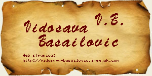Vidosava Basailović vizit kartica